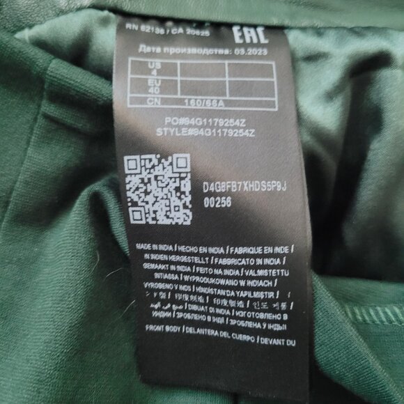 NEW MARCIANO Women's Size 4 Leggings Coy Leather High Rise Alpine Grove - Picture 8 of 9